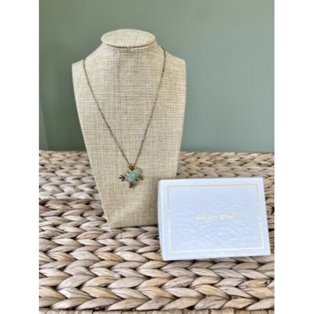 Frog Pendant Green Crystals Gold-Plated Sterling Silver Chain